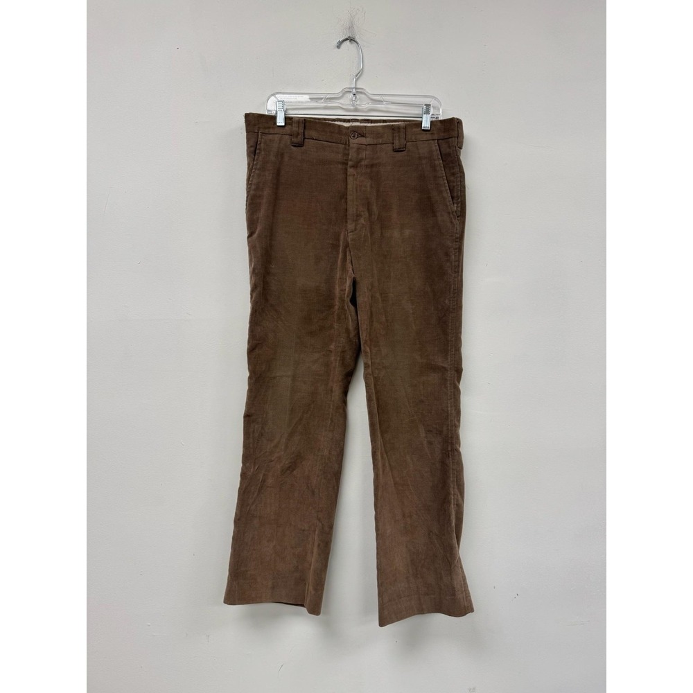 Vintage Levis Panatela Wildfire Pants Mens 34x29 Brown Corduroy Dress Slacks 70s